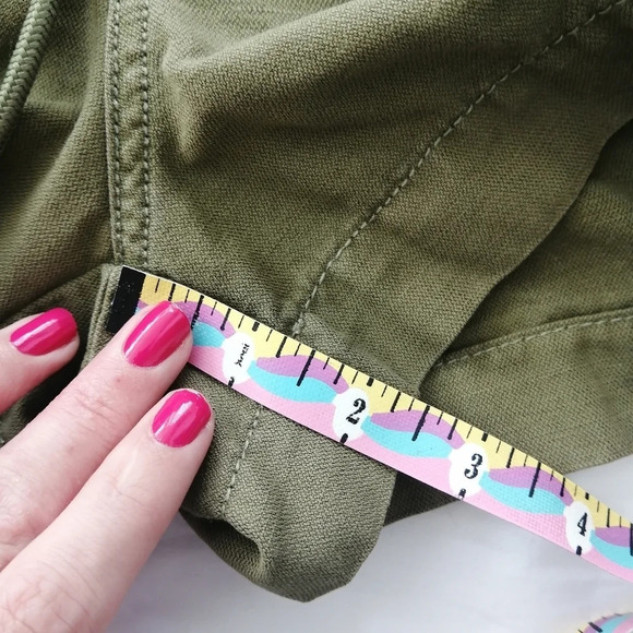 Zadig &  Voltaire Paro Linen Blend Shorts Green with Gold Side Stripe 34 or XS - Picture 11 of 16